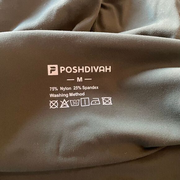 Poshdivah Medium Maternity Leggings Active Lounge Wear Olive Green - Picture 6 of 6